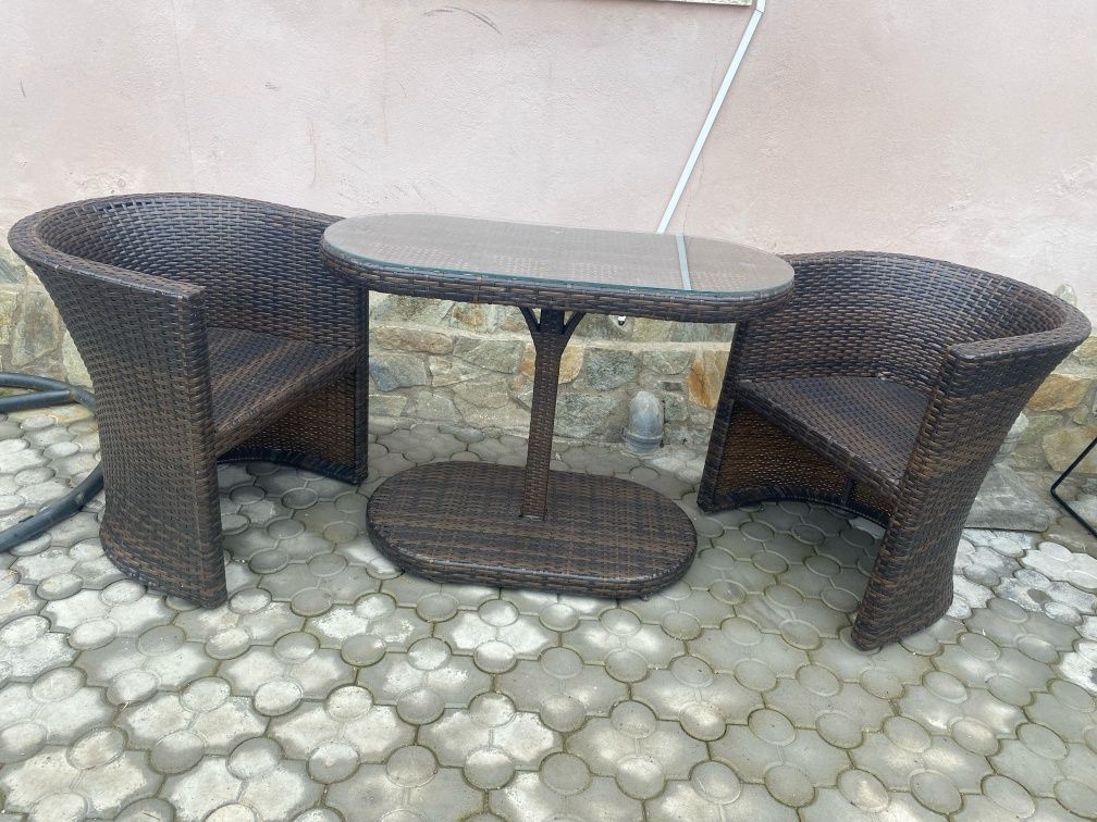 Set mobilier grădină din ratan