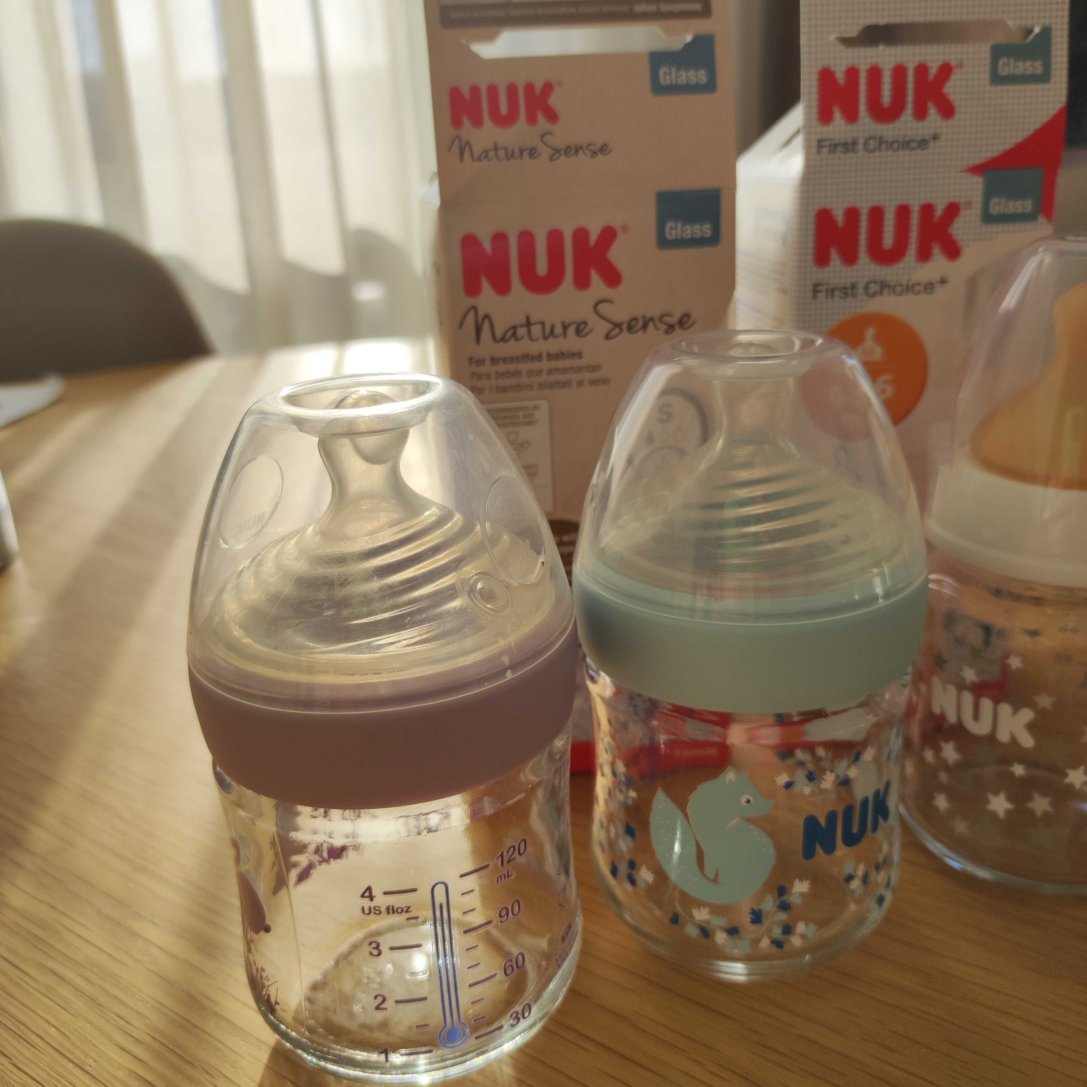 Лот стъклени бебешки шишета Nuk