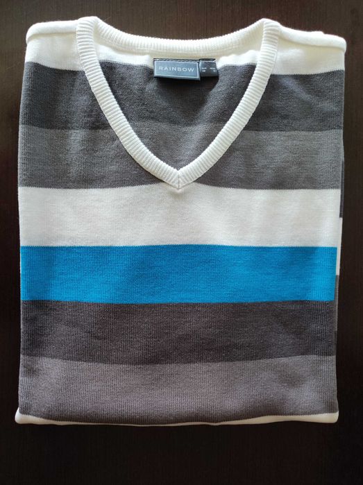 6 pulovere H&M/BP cu dungi din bumbac, grosime medie, mar. M [48], noi