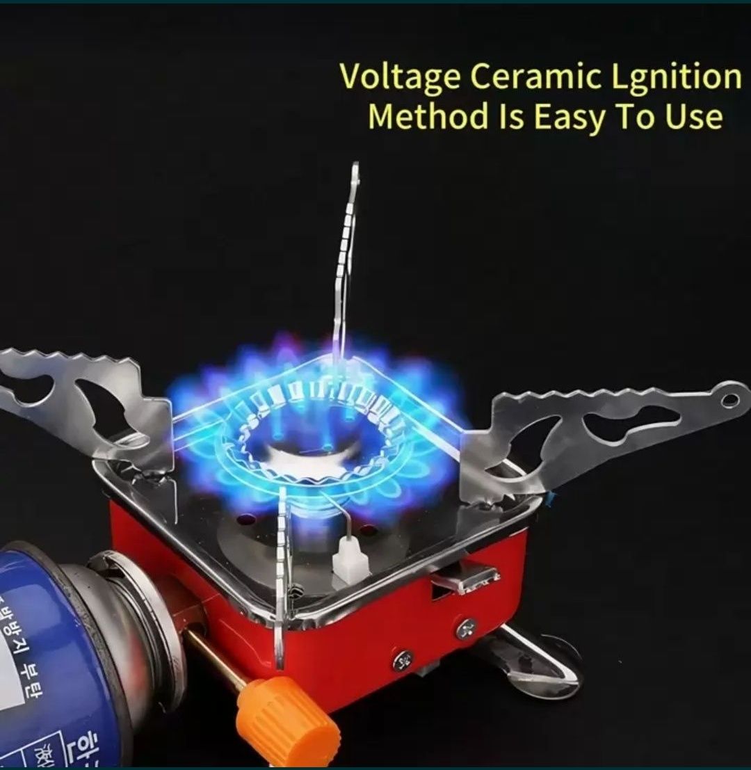 Arzător camping Mini aragaz camping, aprindere electrică + Gaz 400ml