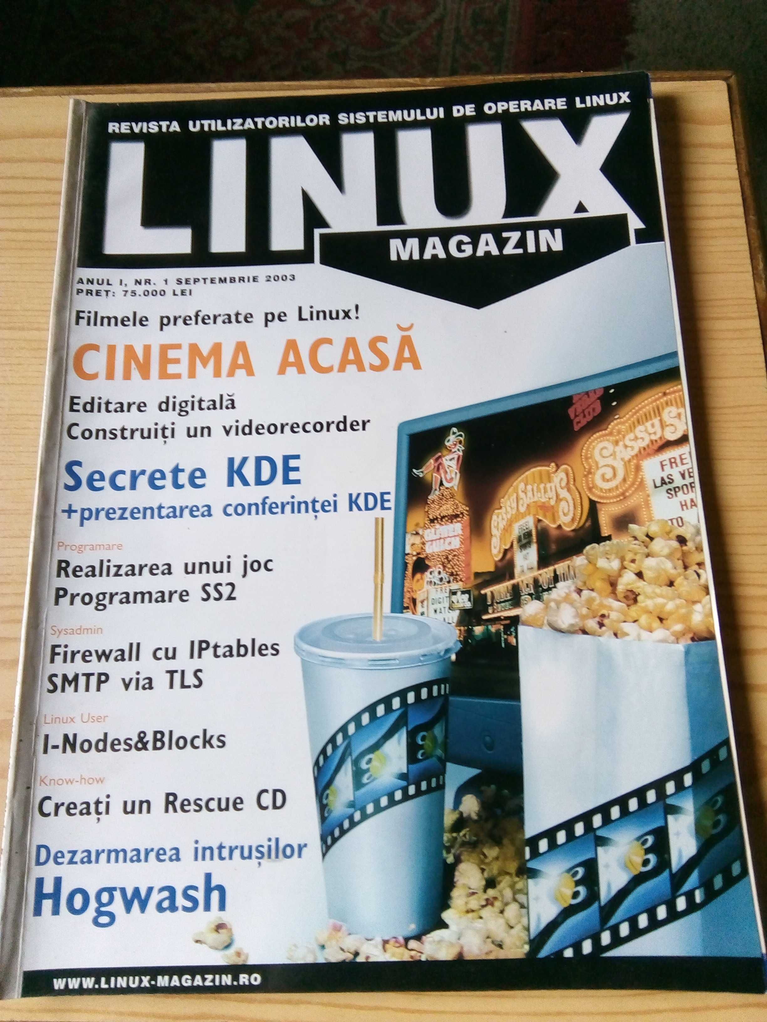 Revista Linux Magazin, anul 2003, 2004.