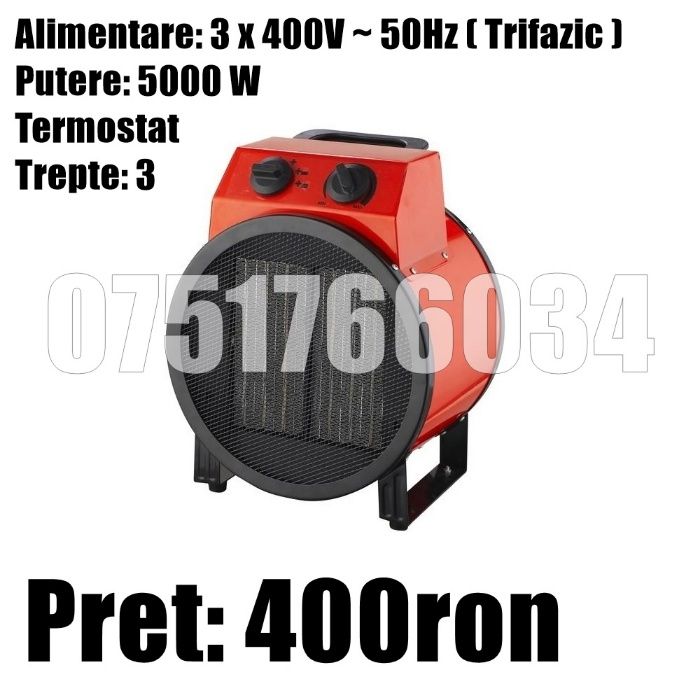 Aeroterma Radiator Suflanta Electrica Caldura Incalzire Aer Cald GPL