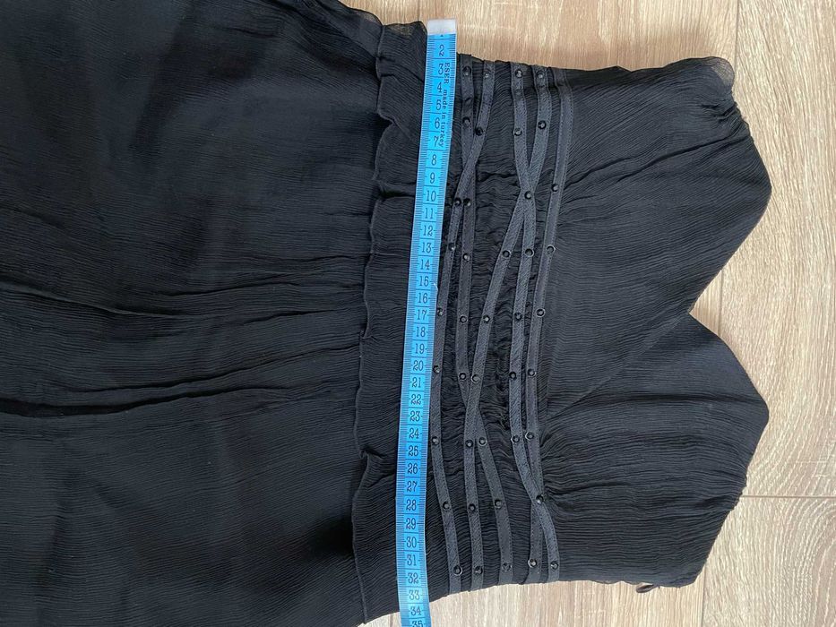 Rochie neagra matase naturala corset Naf Naf 36