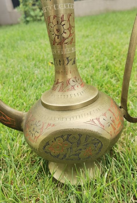 Ceainic bronz și cană bronz/inox INDIA
