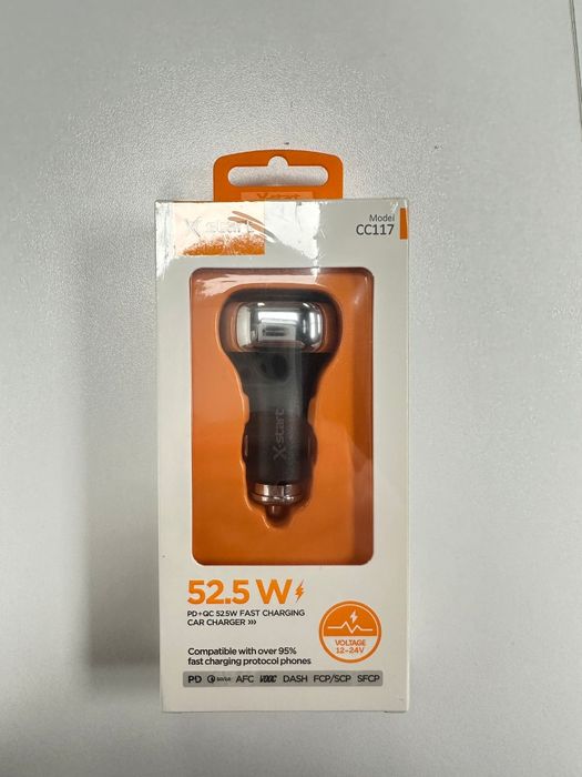 Incarcator Auto Fast Charge cu USB si Tip C