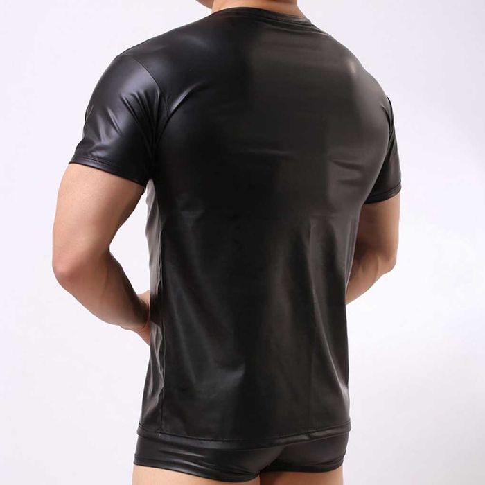 Tricou tip piele pentru barbati sexy fashion fetish