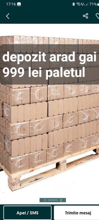 Brichete rumeguș ruf 999 lei