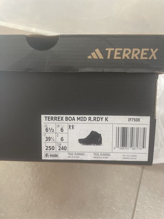 Спортни обувки ADIDAS Terrex Boa Mid Rain Ready Shoes Black