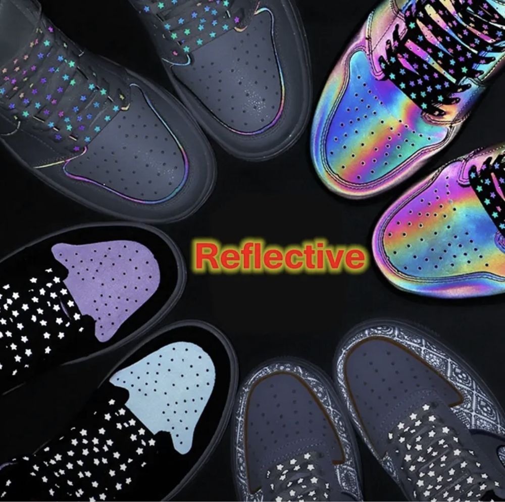 1 пара светоотражающие шнурки для кроссовок обуви Reflective shoelaces