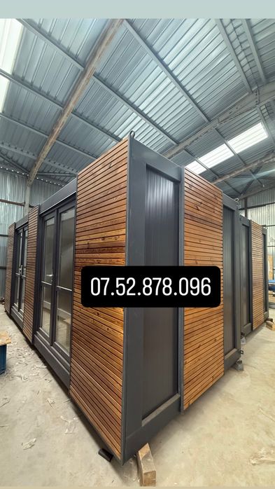 Vand containere modulare vitrina lambriu depozit birou