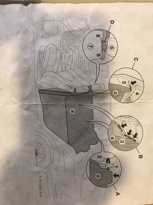 Кожен протектор BMW за задната част на салона на BMW e46/2 - 3 серия