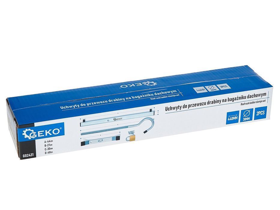 Set de 2 cleme pentru fixarea scarii pe portbagajul auto de plafon