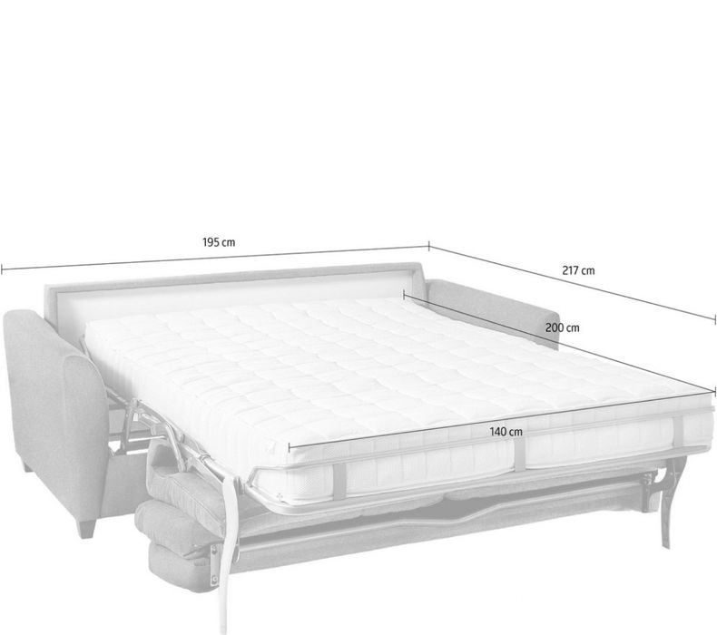 Canapea extensibila cu saltea cu gel inclusa