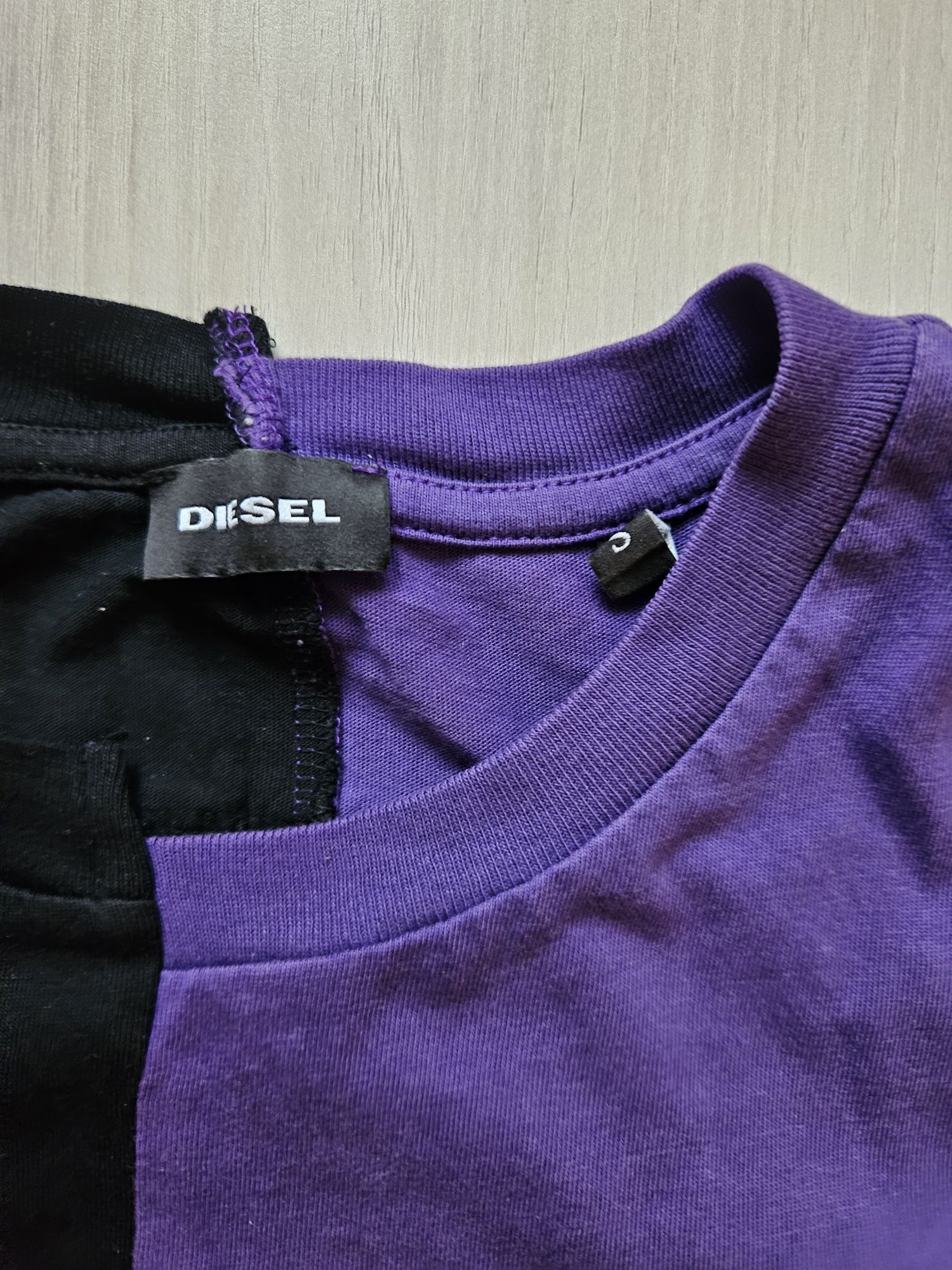 Tricou Diesel half black purple