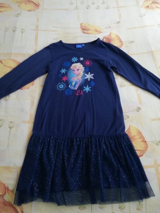 Rochie NOUA albastra Disney cuElsa 122-128