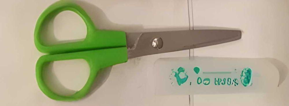 Детские ножницы с безопасными закругленными концами, длина 11см, чехол