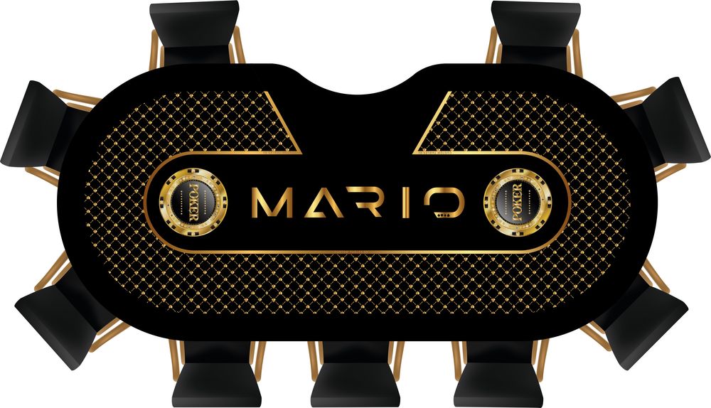 Masa Poker Mario Poker cu intrare dealer 10 persoane CustomTables.eu