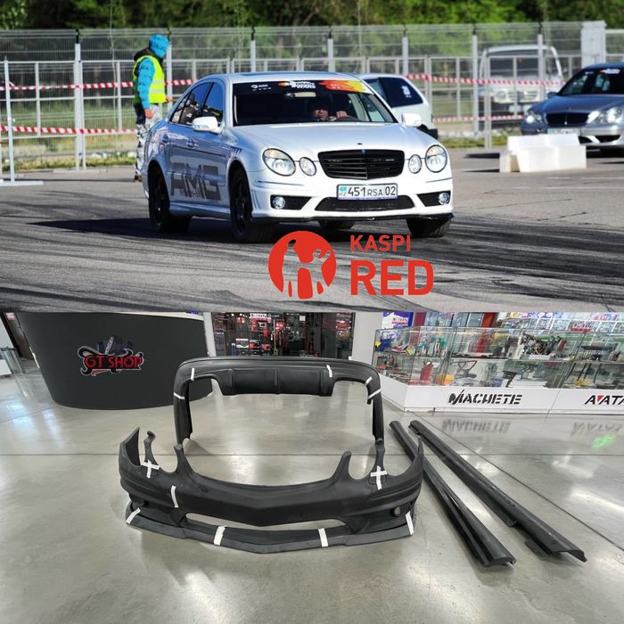 Передний задний бампер пороги mercedes w211,тюнинг спойлер мерс 211