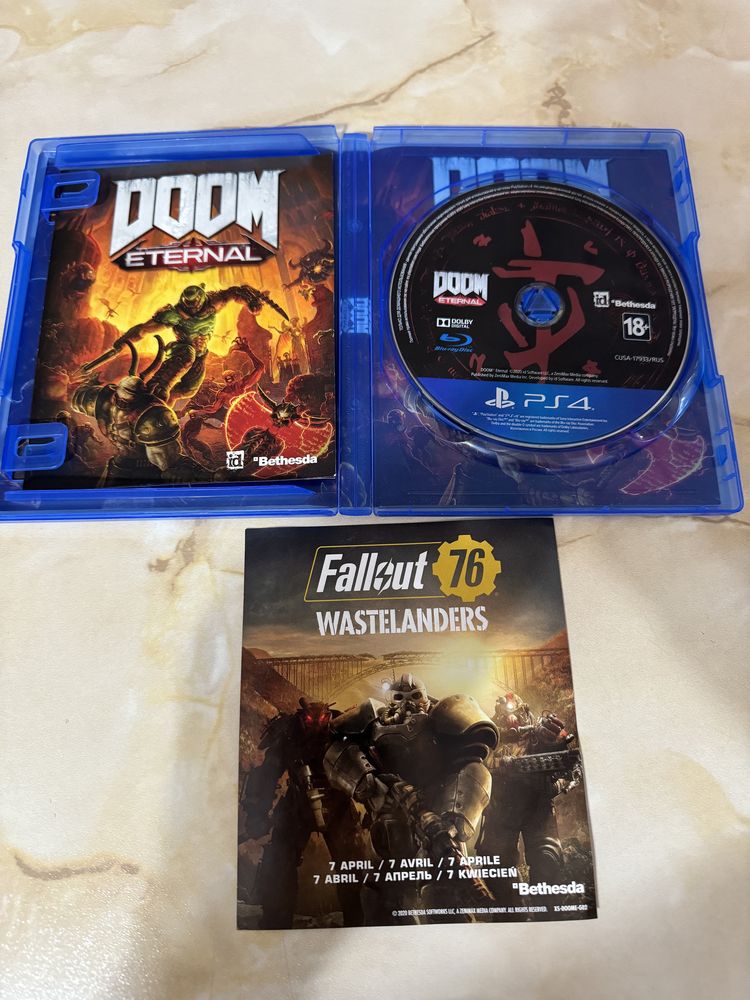 Doom Eternal диск на PS4
