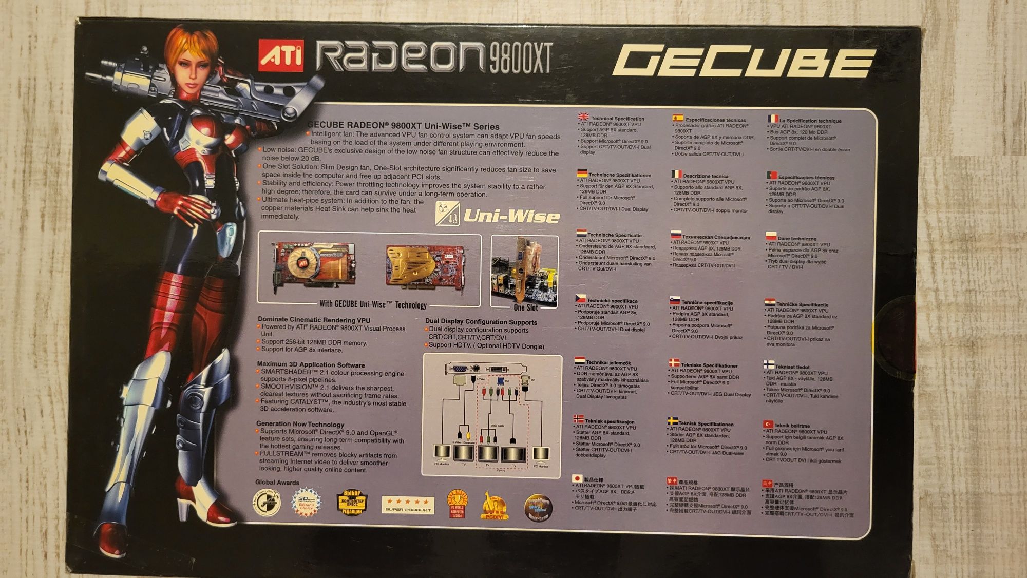 Placa video GeCube Radeon 9800XT, AGP 8X