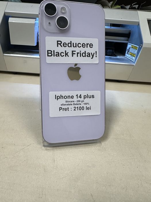 Iphone 14 plus / 256 gb / garantie / REDUCERE BLACK FRIDAY