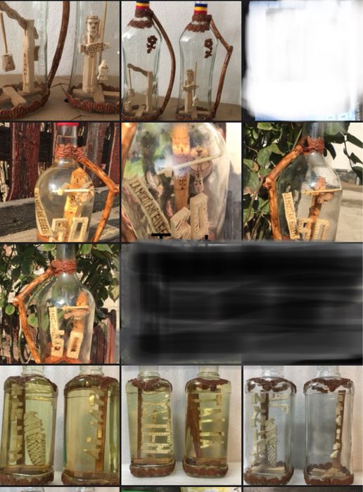 Sticle artizanale cu sculptura interioara modele personalizate, Cadou!