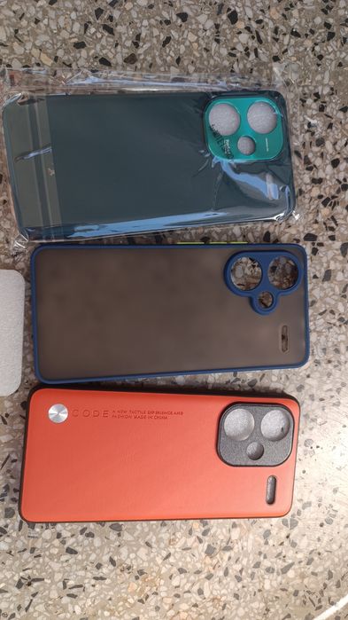 Калъфи силиконови с подарък screen protector за Redmi Note 13 pro plus