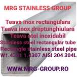 Teava inox rectangulara 100x50x3 Teava dreptunghiulara patrata AISI304