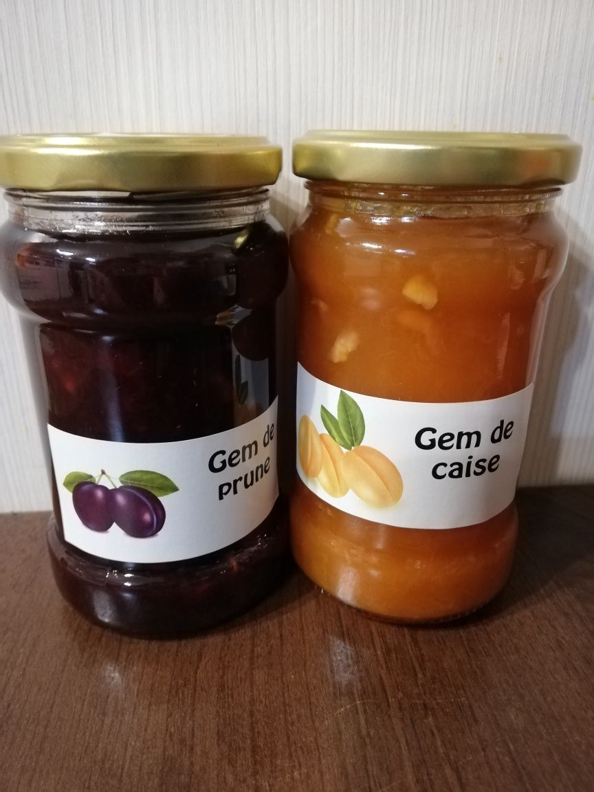 Gem de prune cu nuci, de caise cu sâmburi, căpșuni, gutui, visine