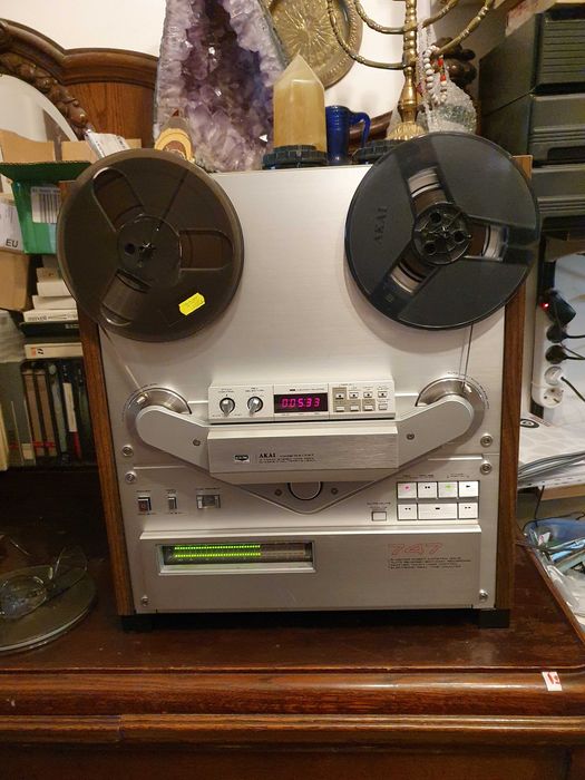 Magnetofon AKAI GX-747 LED Silver, excelent