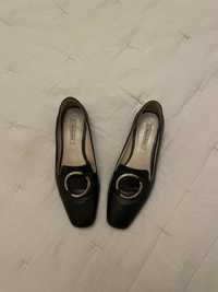 Обувки Massimo Dutti естествена кожа - мокасини