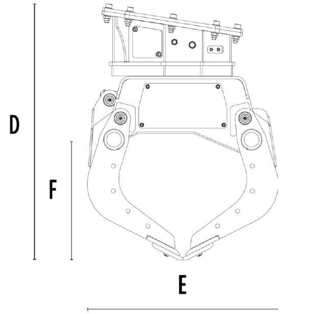 Graifer de sortare pentru excavatoare 3-5 ton