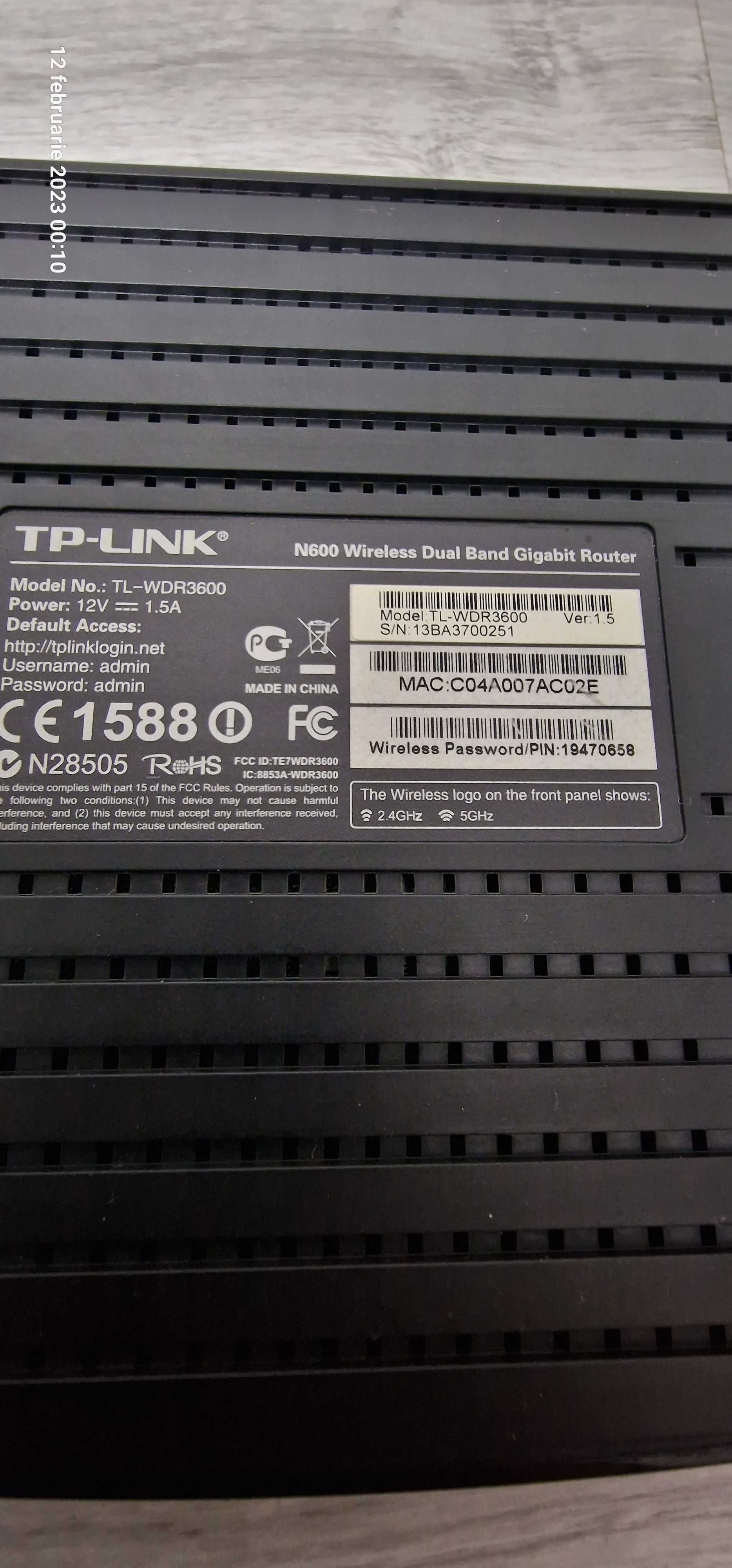 Router wireless N TP-LINK TL-WDR3600