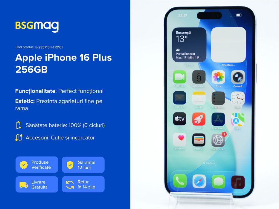 Telefon Apple iPhone 16 Plus 256GB - BSGmag