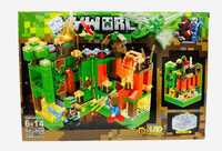 Set de constructie Minecraft My World LED, 240 piese tip lego