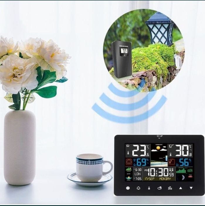 Statie meteo Statie meteo LED cu senzor exterior wireless, cu calendar