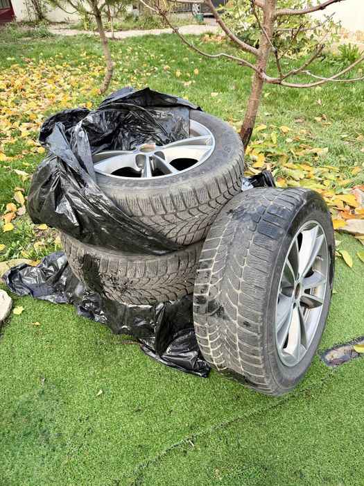 Set 4 jante BMW + anvelope iarnă Dunlop SP Winter Sport 4D 225/55 R17