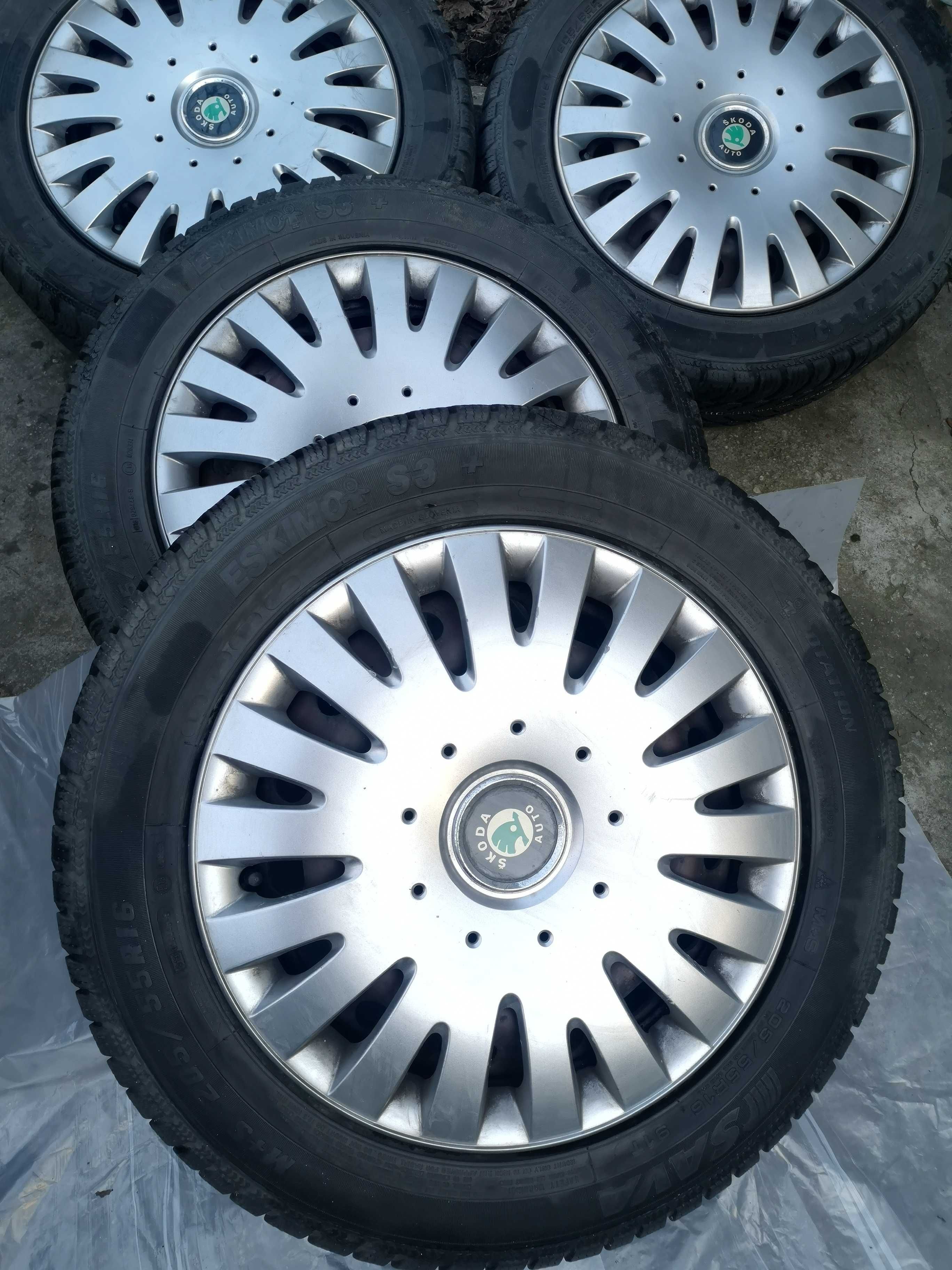 205/55R16 VW Skoda Audi genti + anvelope + capace roti