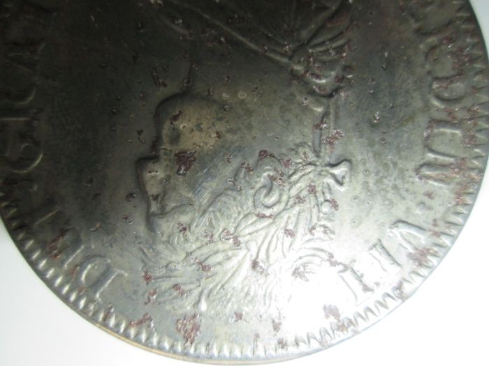 1821 Ferdin VII dei Gratia 8R, испанска сребърна монета