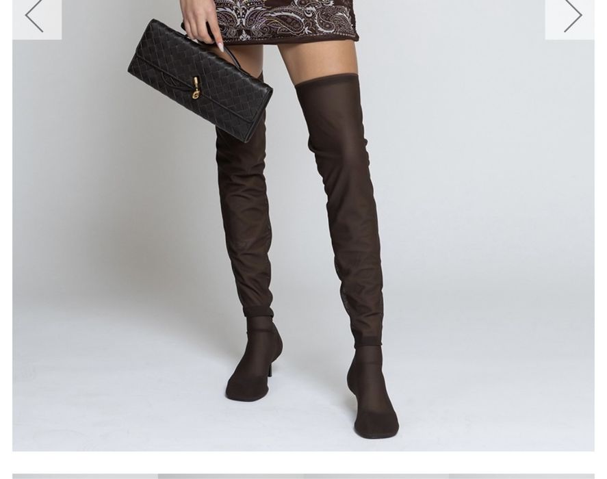 Zara мрежест кафяв ботуш