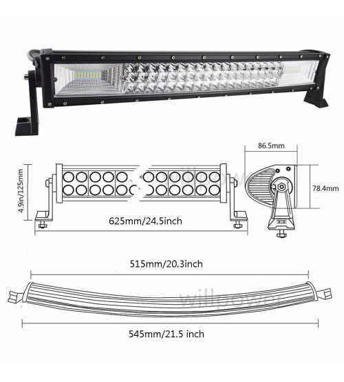 Led bar 270w spot si flood curbat TRANSPORT 0