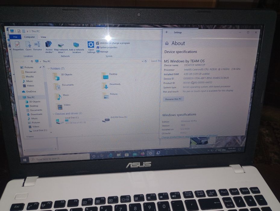 Asus x551, 500 GB, display mare, Windows 10+ Office, ieftin