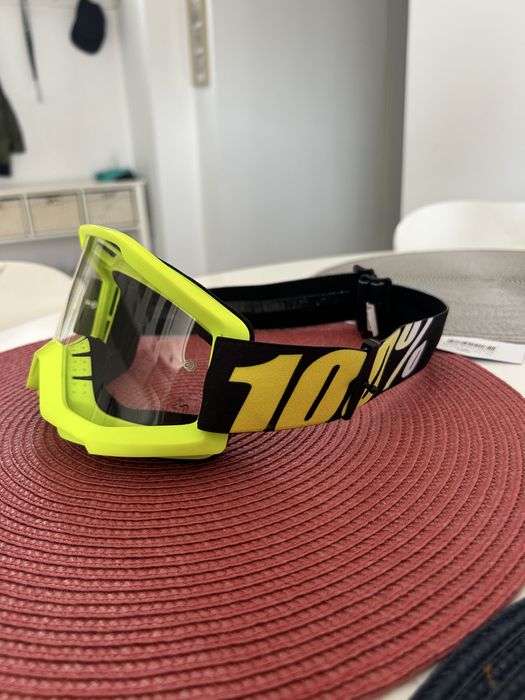 Ochelari motocross Strata goggle Neaon Yellow Clear Lens
