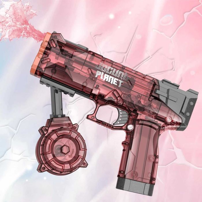 pistol cu apa electric - gloante apa - rosu