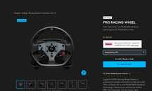 Racing Wheel Logitech Pro, почти нов, неизползван, волан, симулатор,