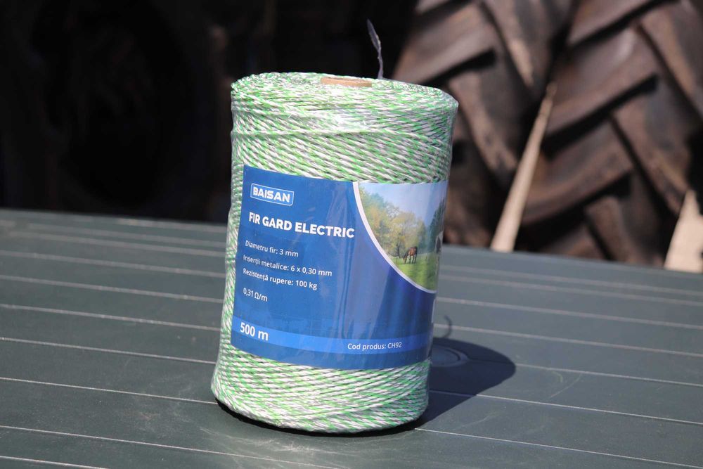 Gard Electric Rola fir verde-alb fi 3mm 6x0.3mm 500m Oi Capre Vaci