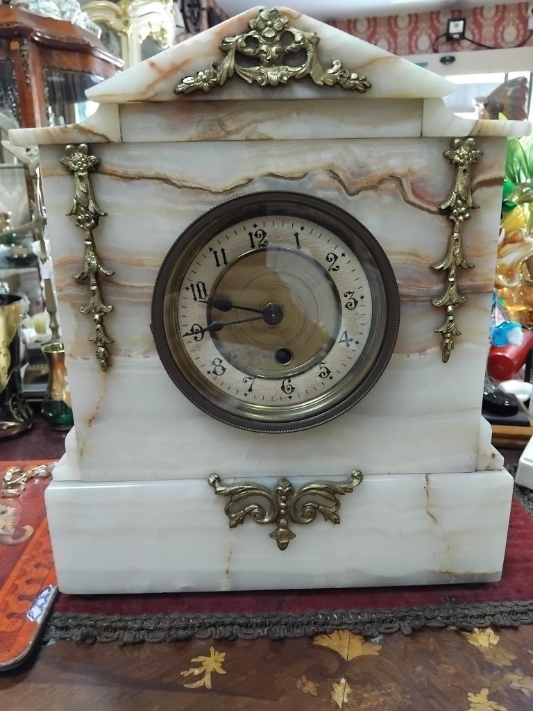 Античен мраморен часовник Ansonia!
