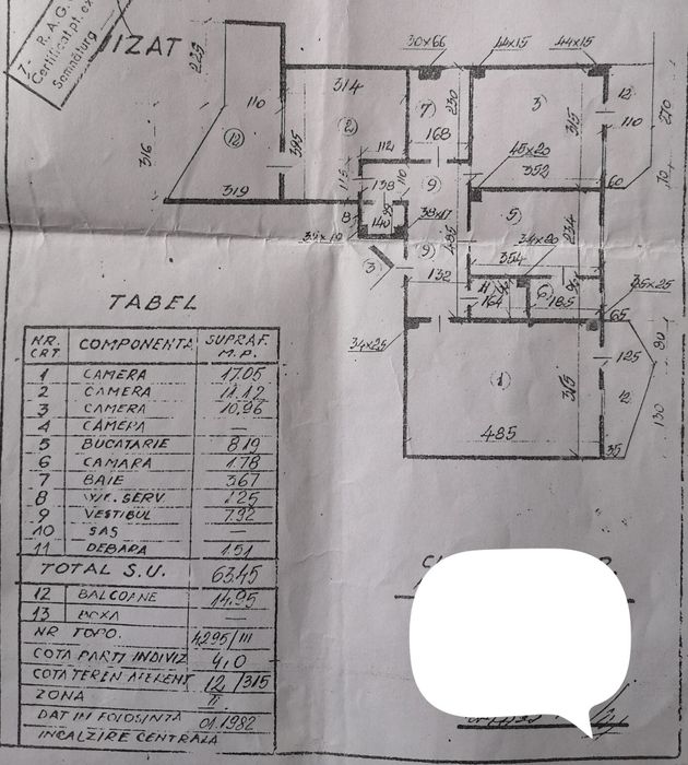 Vând apartament 3camere UM