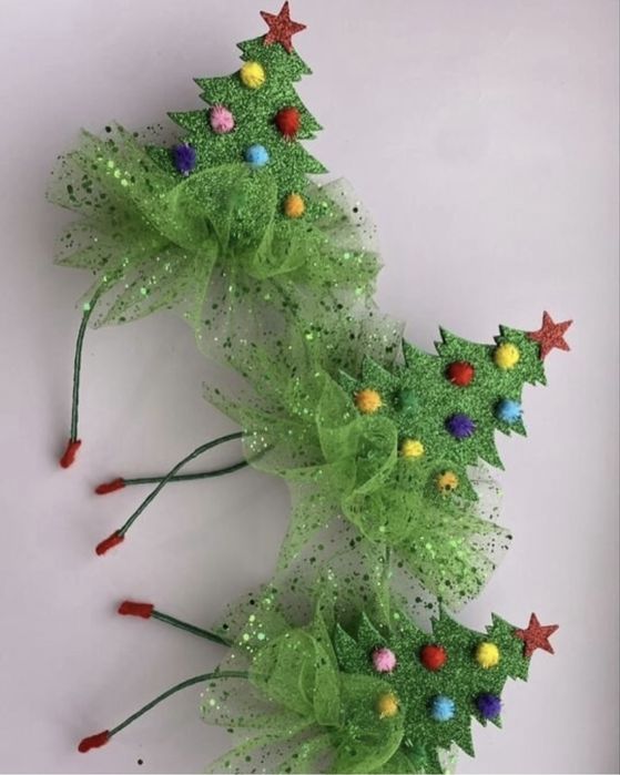 Ободок хлопушка елочка снежинка конфетка звездочка