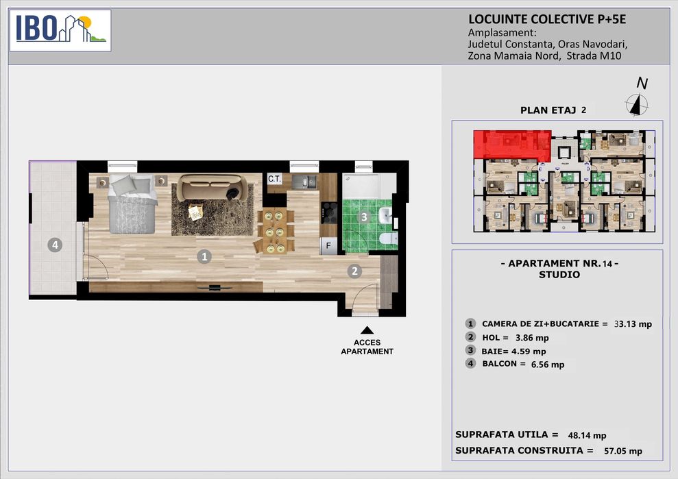 Apartament Tip Studio - Mamaia Nord / Sat - Rate pe 5 ani
